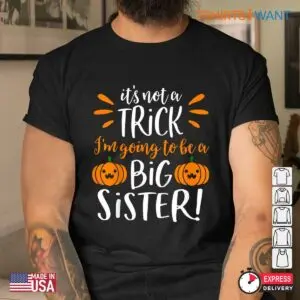 Halloween Pregnancy Announcement Shirt: Big Sister Halloween Pregnancy Reveal Tee 8 Halloween Pregnancy Announcement Shirt Big Sister Reveal Costume 4 1.jpg