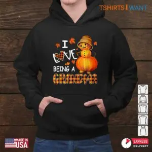 Halloween Pumpkin Snowman: I Love Being A Grandma Halloween Christmas Shirt 5 Halloween Pumpkin Snowman Grandmas Holiday Mashup 3 1.jpg