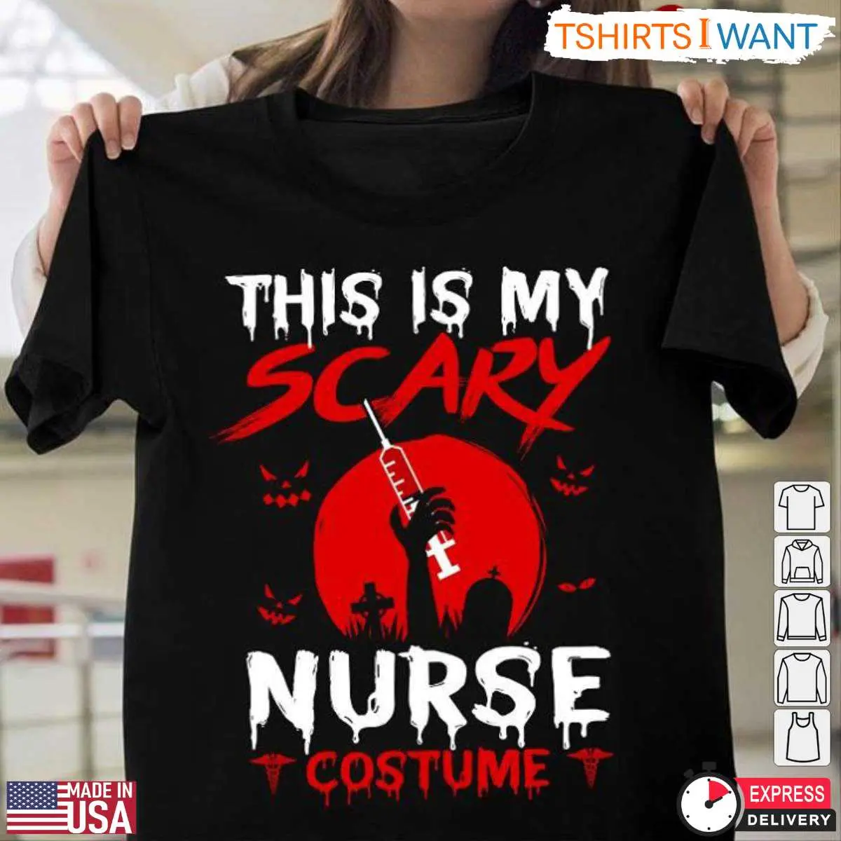Halloween Scary Nurse Costume Horror T Shirt 1 1.jpg