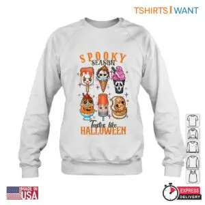 Halloween Spooky Season - Tastes Like Halloween Treats Design T-Shirt, Tank Top, Hoodie, Sweatshirt 9 Halloween Spooky Season Tastes Like Halloween Treats Tee 5 1.jpg