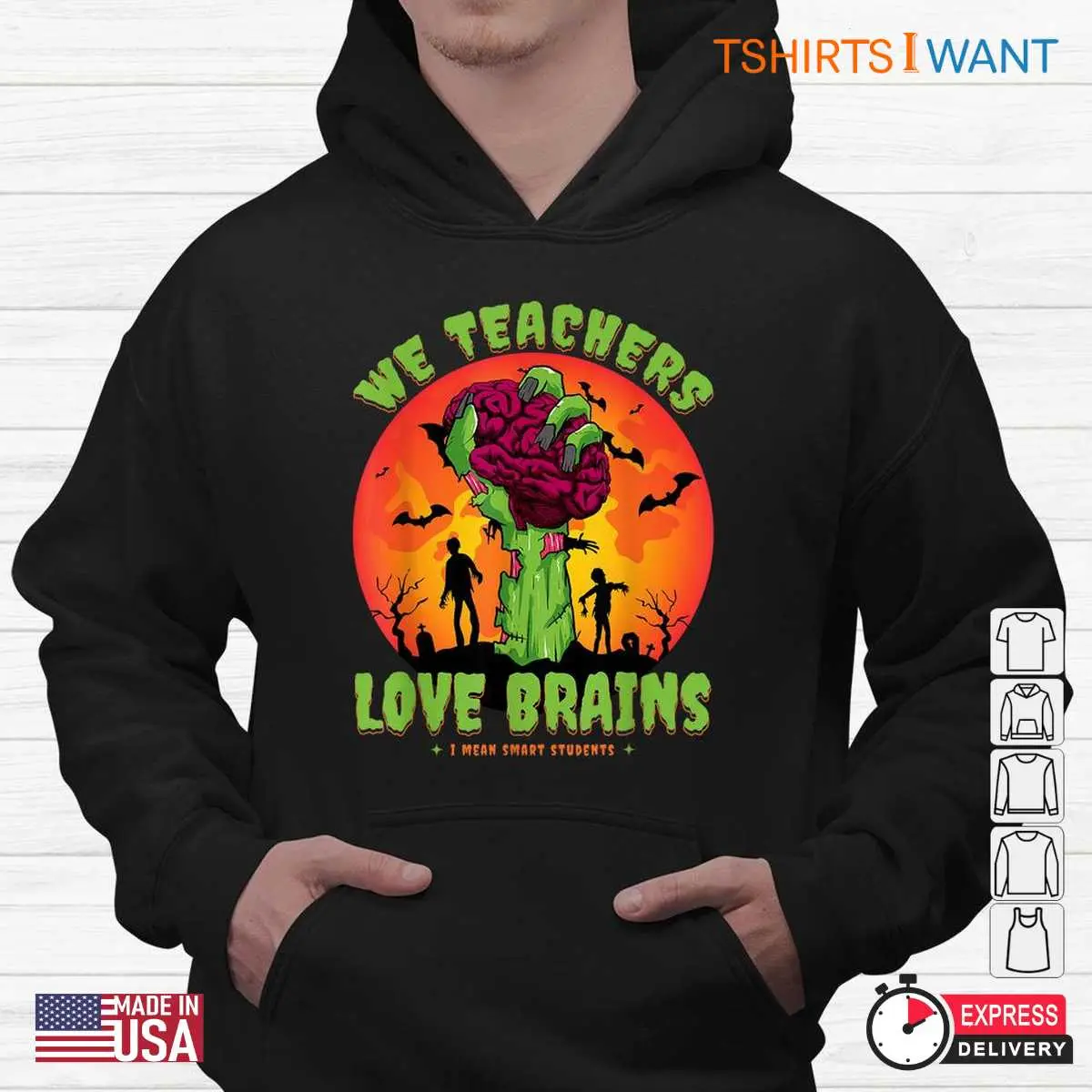 Halloween T Shirts For Teachers Brain Loving Zombie Tee 4 1.jpg