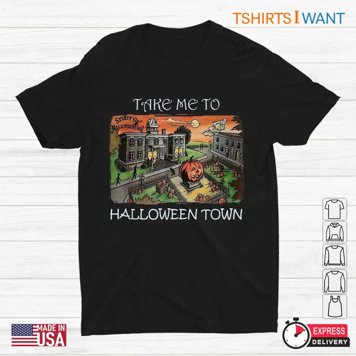 Halloween Town Shirt: Take Me To Halloween Town Costume Tee 12 Halloween Town Shirt Design