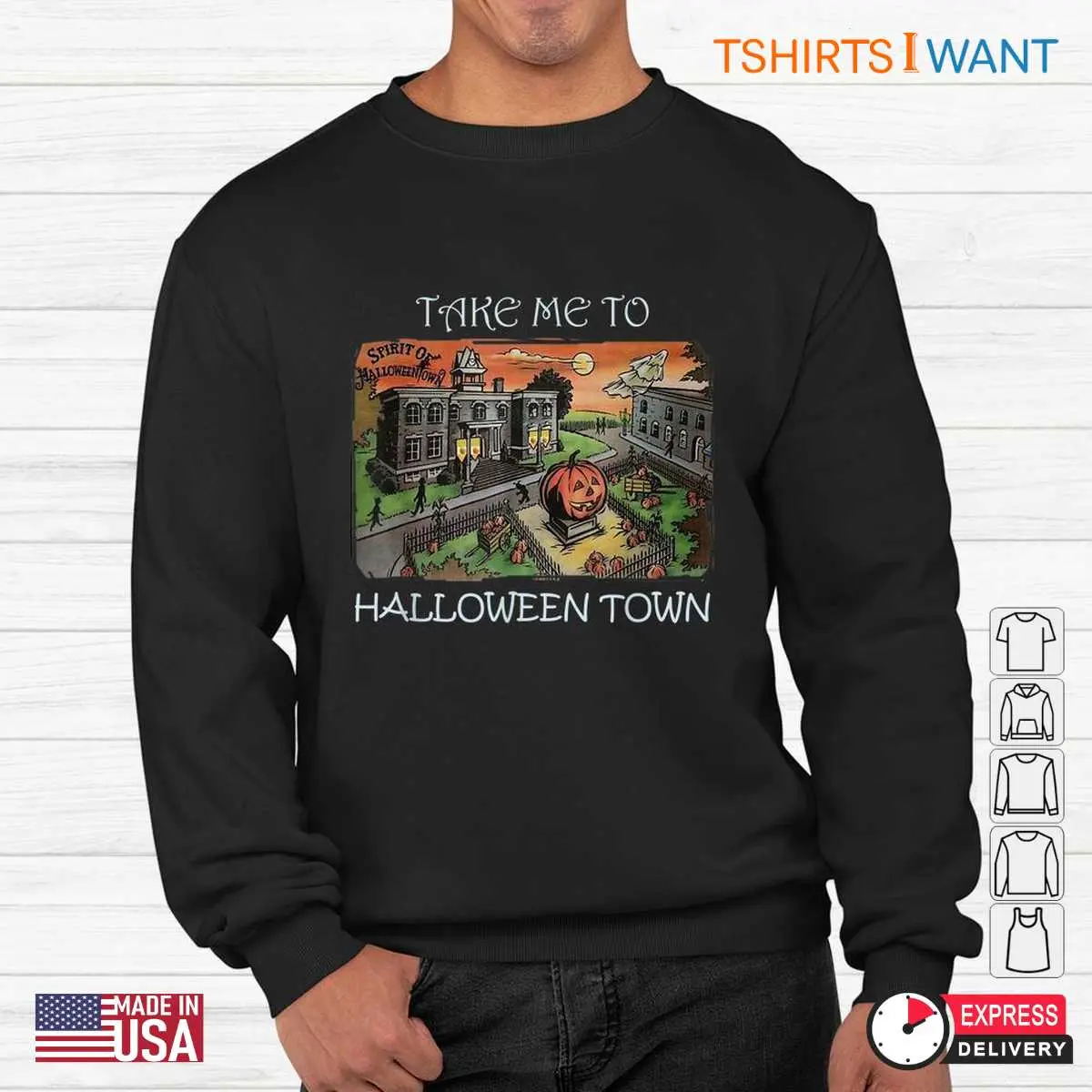 Halloween Town Shirt Spooky Village Costume 3 1.jpg