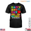 Happy 100th Day of School with Crayon and Apple Teacher Life T Shirt 1 1.jpg