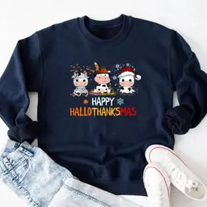 Happy HalloThanksMas Cow Lover Thanksgiving Sweatshirt 7 Happy HalloThanksMas Cow Lover Thanksgiving Sweatshirt 3 1.jpg