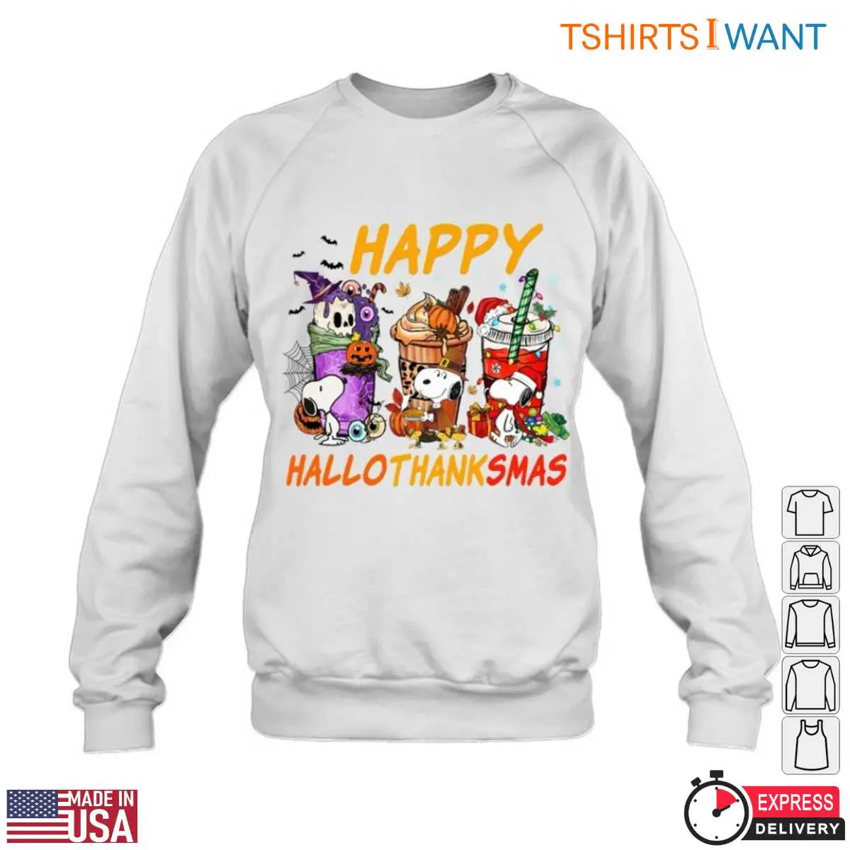 Happy Hallothanksmas Images T-Shirt - Fun Graphic Tee for Halloween and Thanksgiving 15 Happy Hallothanksmas T-Shirt Lifestyle