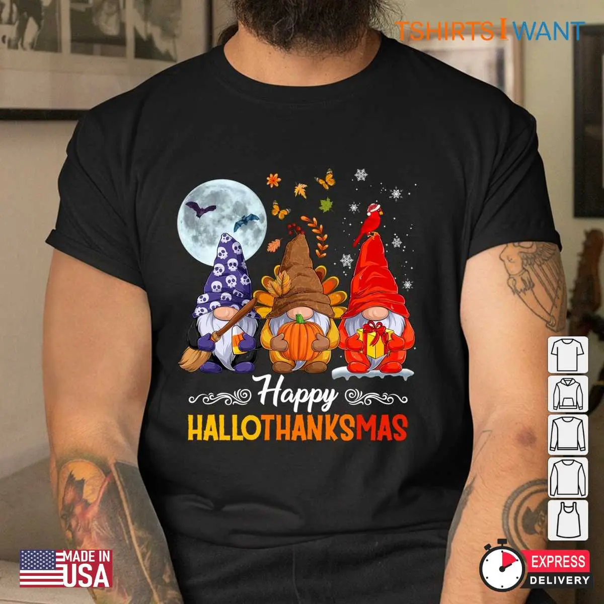 Happy Halloween Thanksgiving Christmas Hallothanksmas Tee 4 1.jpg