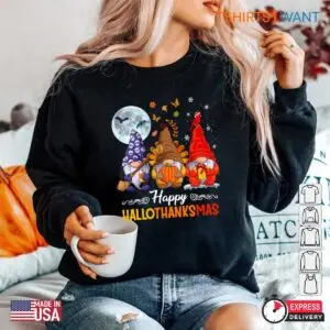 Happy Halloween Thanksgiving Christmas: Happy Hallothanksmas Gnomes Holiday Shirt 9 Happy Halloween Thanksgiving Christmas Hallothanksmas Tee 5 1.jpg