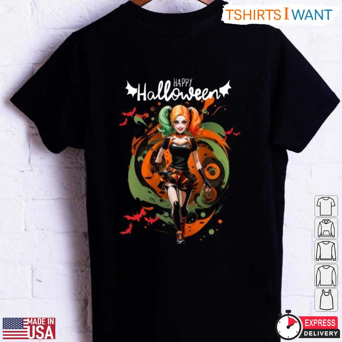 Harley Quinn Halloween Costume Bat T Shirt 2 1.jpg
