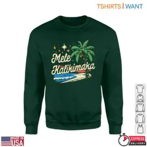 Mele Kalikimaka Christmas T-Shirt – Festive Hawaiian Holiday Tee 7 Hawaiian Christmas T Shirt E28093 Mele Kalikimaka with Palm Tree Design 3.jpg