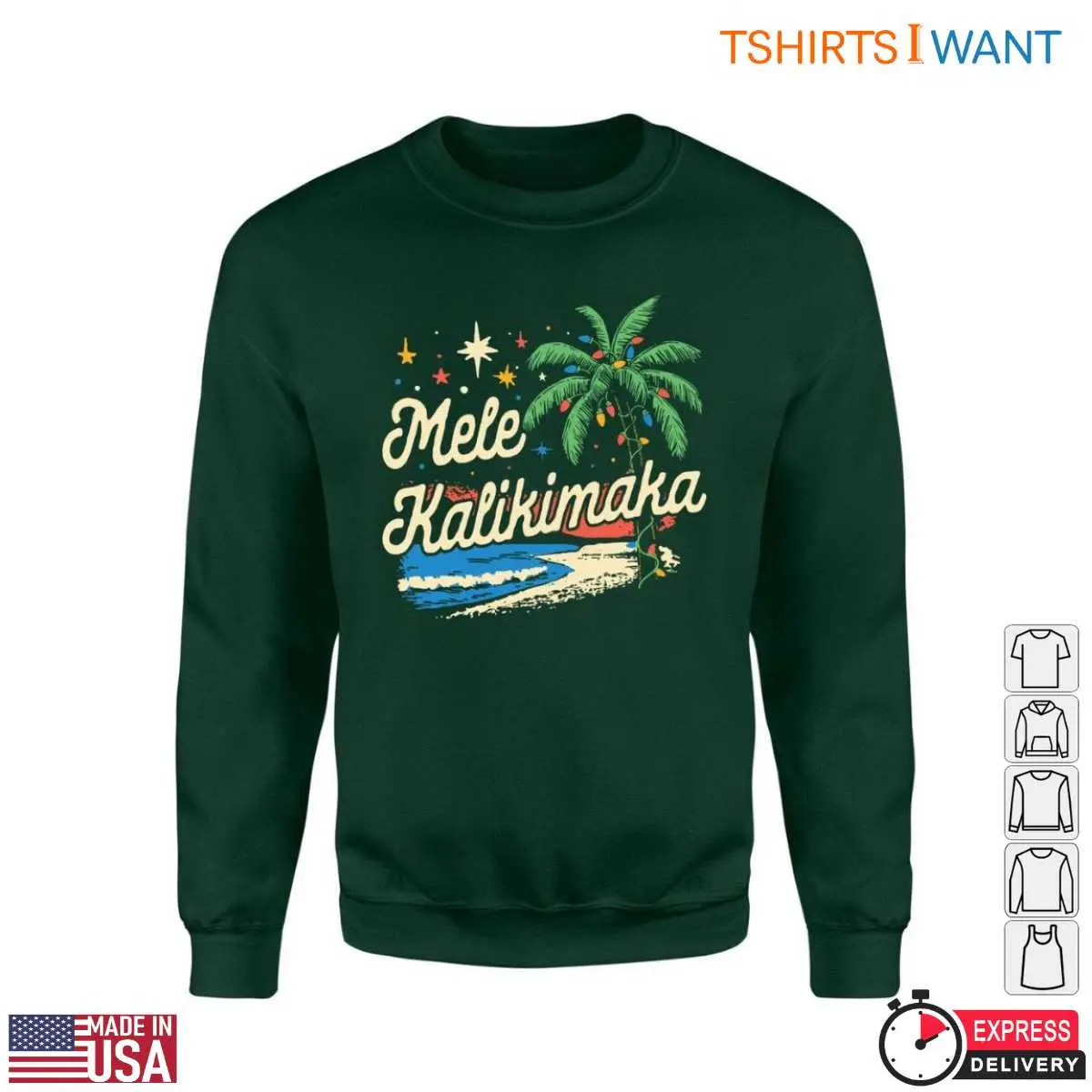 Mele Kalikimaka Christmas T-Shirt – Festive Hawaiian Holiday Tee 3 Hawaiian Christmas T Shirt E28093 Mele Kalikimaka with Palm Tree Design 3.jpg