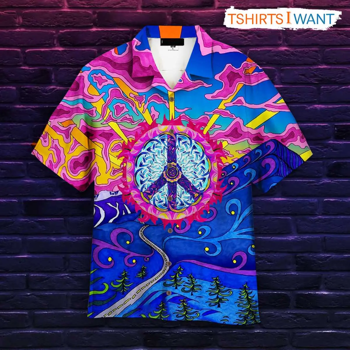 Hawaiian Peace Sign - Hippie Hawaiian Shirt 2 Hawaiian Peace Sign Hippie Hawaiian Shirt