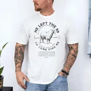 He Left the 99 to Come Find Me – Christian Faith Lost Sheep Graphic T-shirt 10 He Left the 99 to Come Find Me E28093 Christian Faith Lost Sheep Graphic T shirt 4.jpg