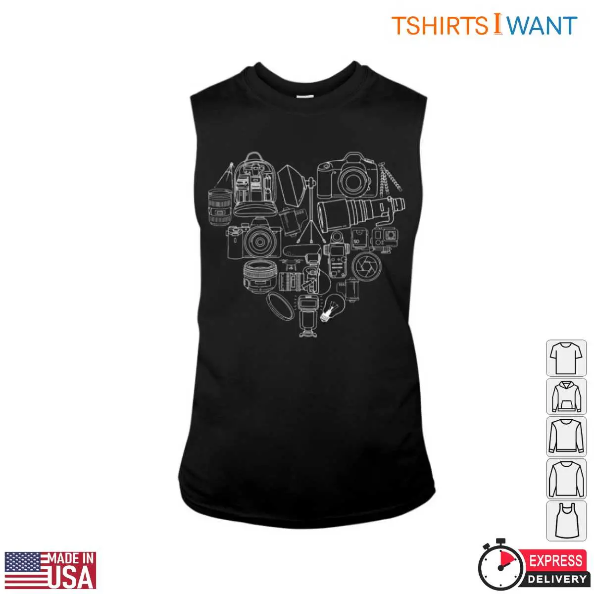 Heart Shape Photography T Shirt Camera Gear 3 1.jpg