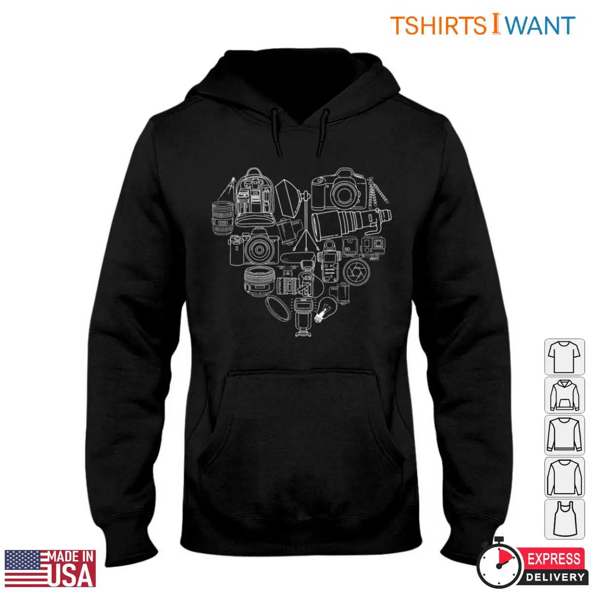 Heart Shape Photography T Shirt Camera Gear 4 1.jpg