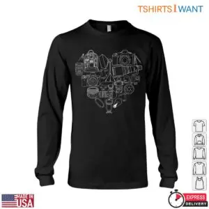 Heart Shape Photography T-Shirt - Camera Gear Graphic Design for Photographers 11 Heart Shape Photography T Shirt Camera Gear 6 1.jpg