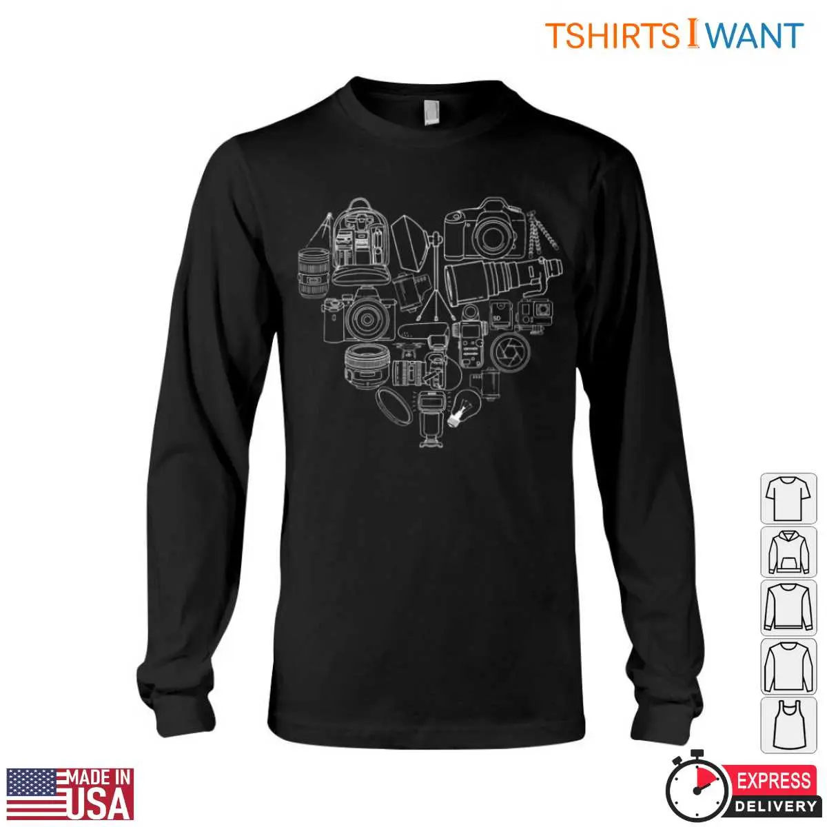 Heart Shape Photography T Shirt Camera Gear 6 1.jpg