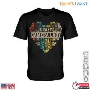 Heart Shaped Camera T-Shirt - Crazy Camera Lady Vintage Design 7 Heart Shaped Camera T Shirt Crazy Camera Lady 2 1.jpg