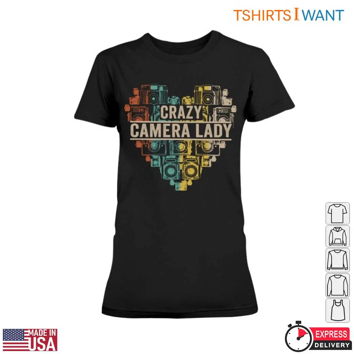 Heart Shaped Camera T Shirt Crazy Camera Lady 3 1.jpg