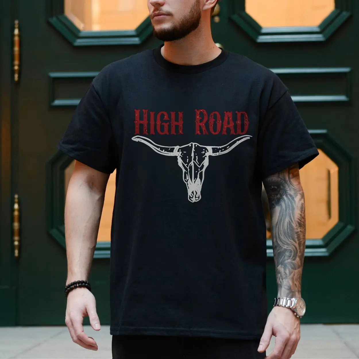 High Road Longhorn Skull Western Cowboy T-Shirt 4 High Road Longhorn Skull Western Cowboy T Shirt 4 1.jpg