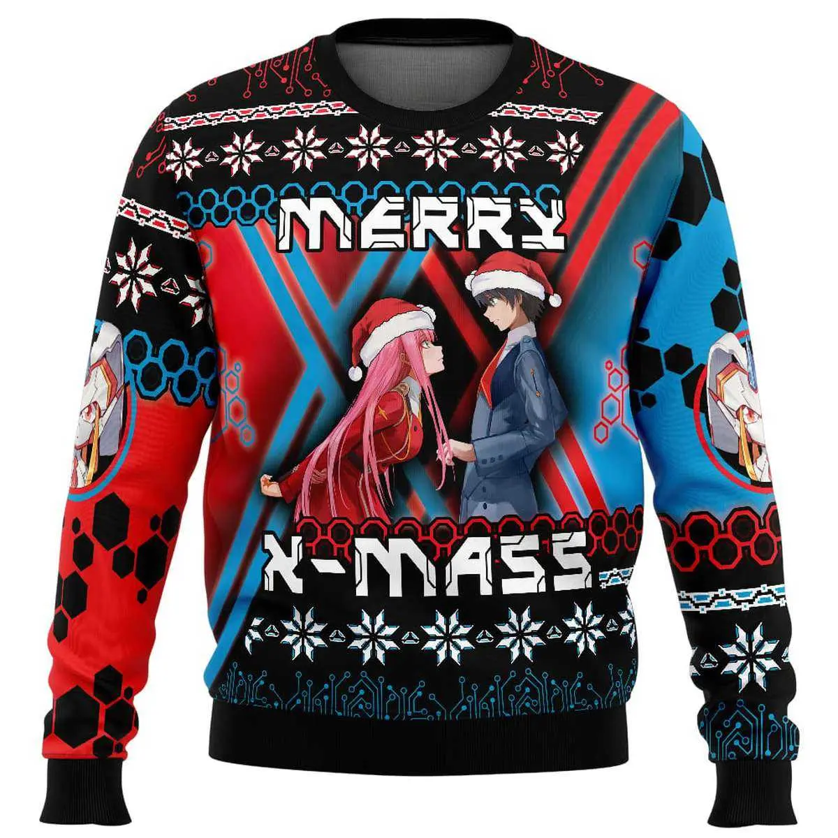Hiro and Zero Two Christmas Sweater Darling In The FranXX 2 1.jpg