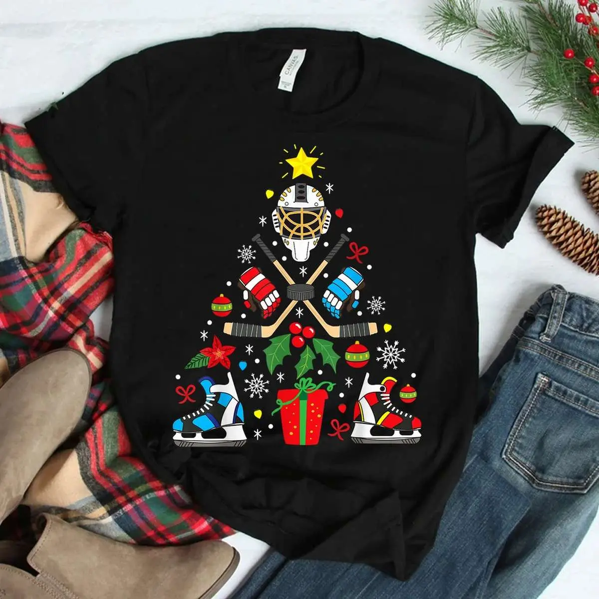 Hockey Christmas Ornament Tree Funny Shirt - Ice Hockey Holiday Design 3 Hockey Christmas Ornament Funny Sports Shirt 3 1.jpg