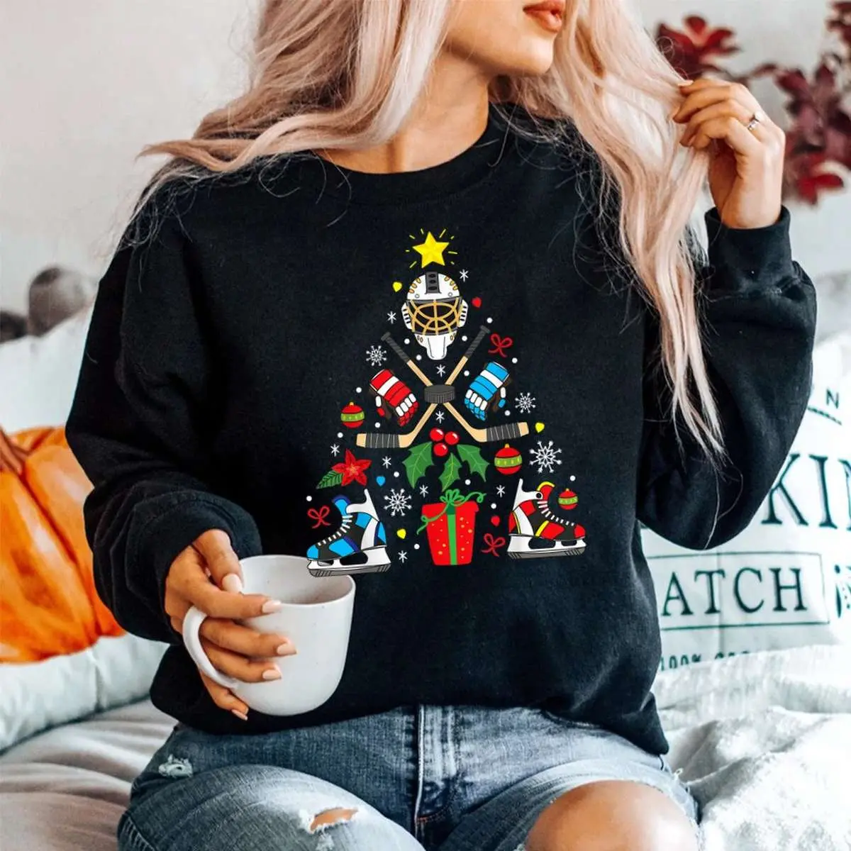 Hockey Christmas Ornament Tree Funny Shirt - Ice Hockey Holiday Design 5 Hockey Christmas Ornament Funny Sports Shirt 5 1.jpg