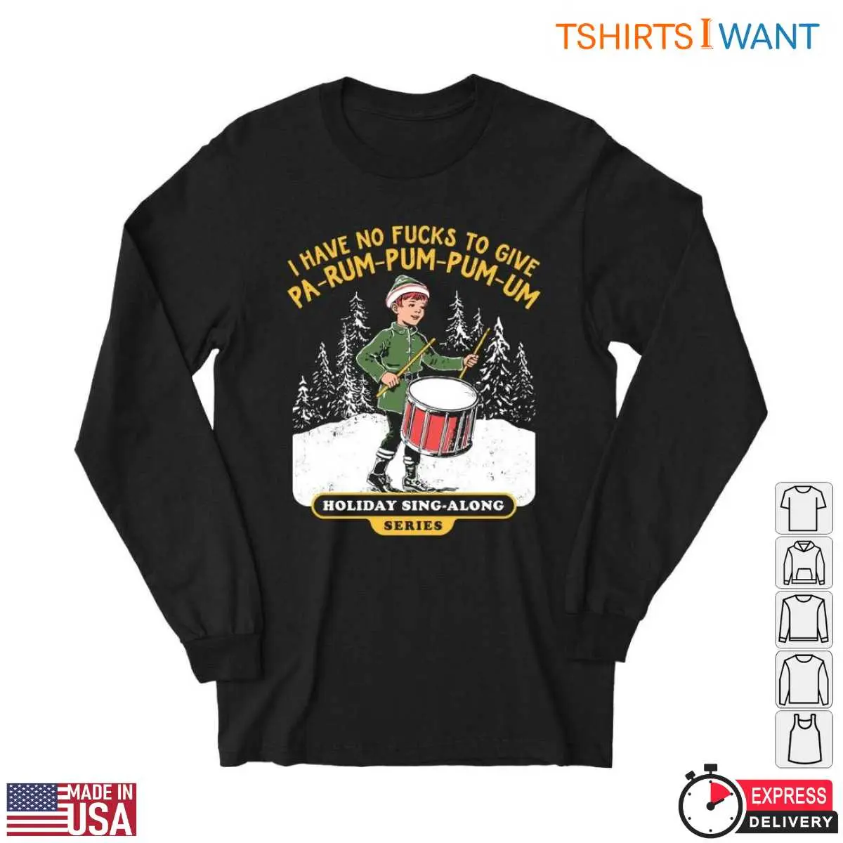 Holiday Sing Along T Shirt I Have No Fucks to Give 2 1.jpg