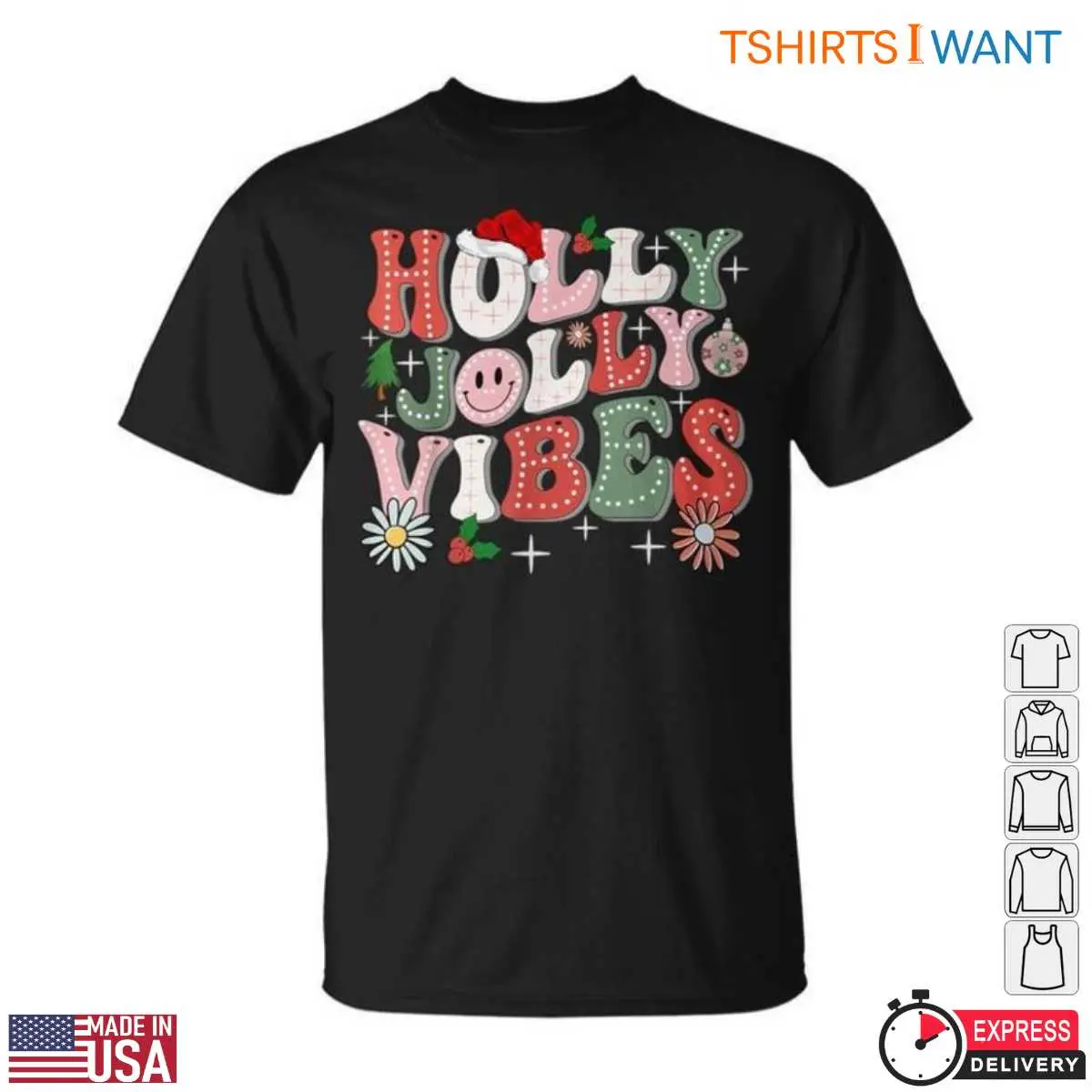 Holly Jolly Vibes Festive Season T Shirt 1 1.jpg