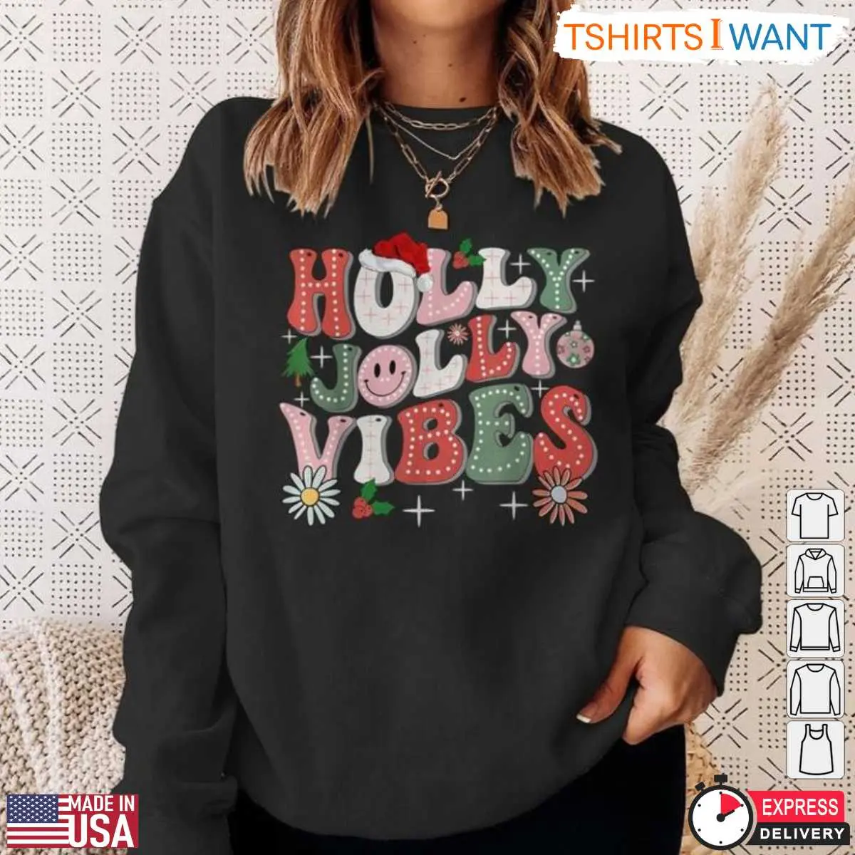 Holly Jolly Vibes Festive Season T Shirt 3 1.jpg