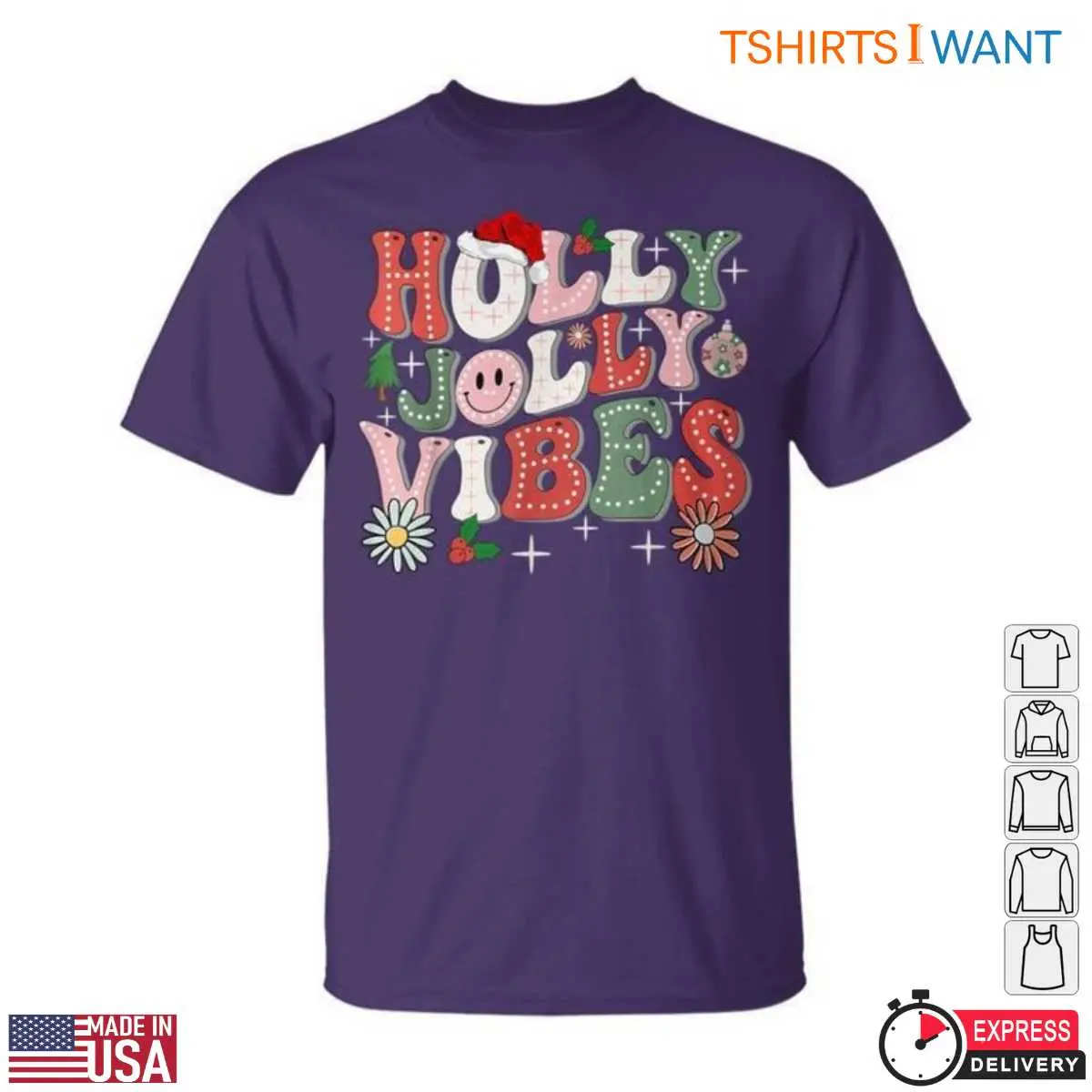 Holly Jolly Vibes Festive Season T Shirt 5 1.jpg