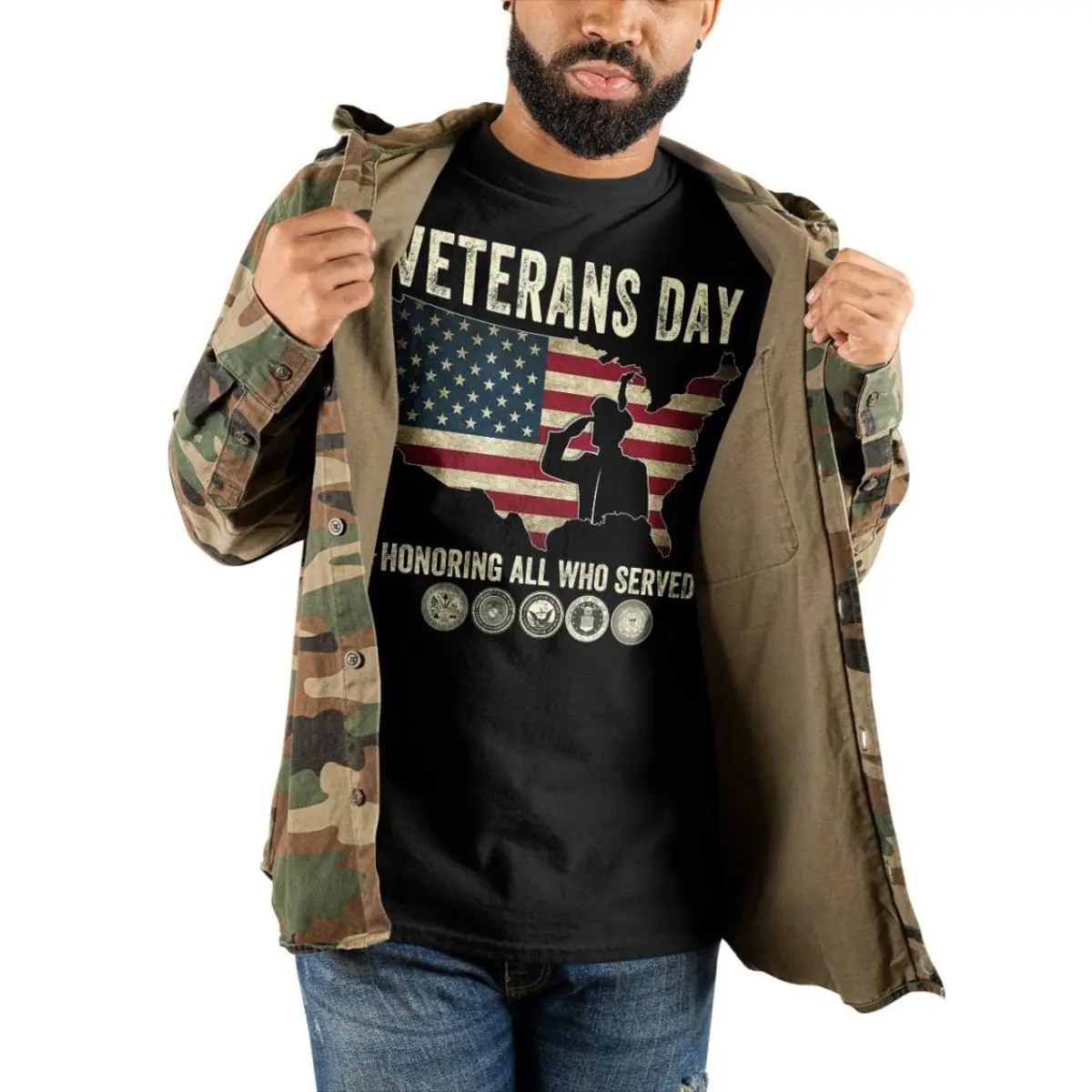 Honoring All Who Served Veterans Day Shirt Perfect Gift for a Veteran on Memorial Day 5