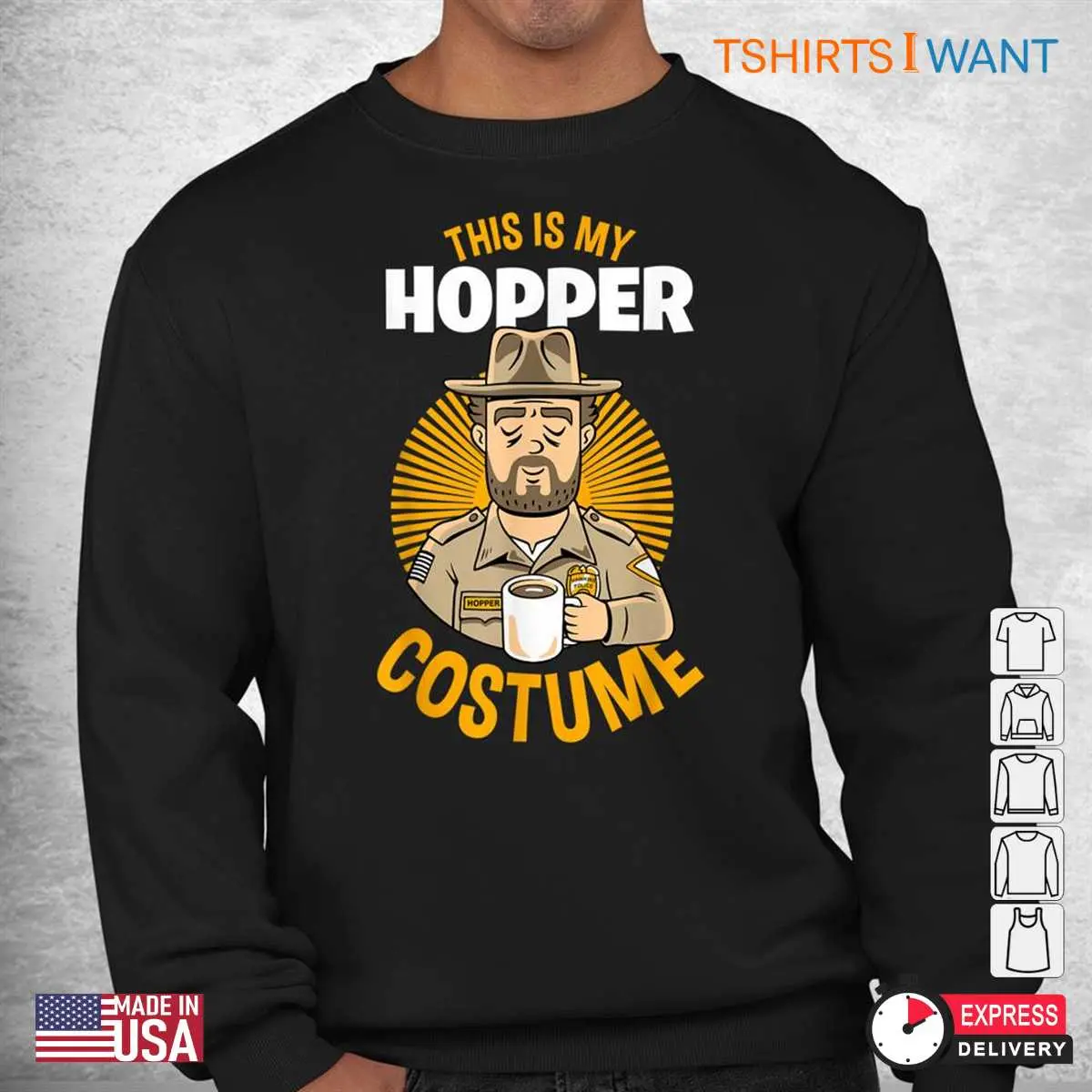 Hopper Halloween Costume: This Is My Hopper Costume Stranger Things Halloween Shirt 9 Hopper Halloween Costume Tee Mockup