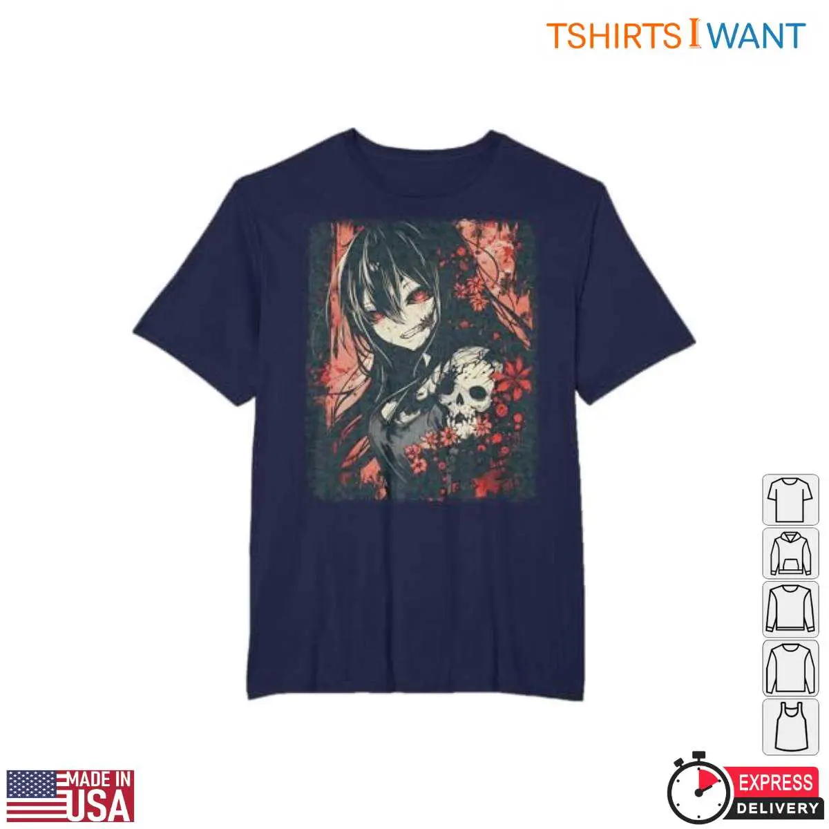 Horror Anime Girl Dark Fantasy Skull T Shirt 3 1.jpg