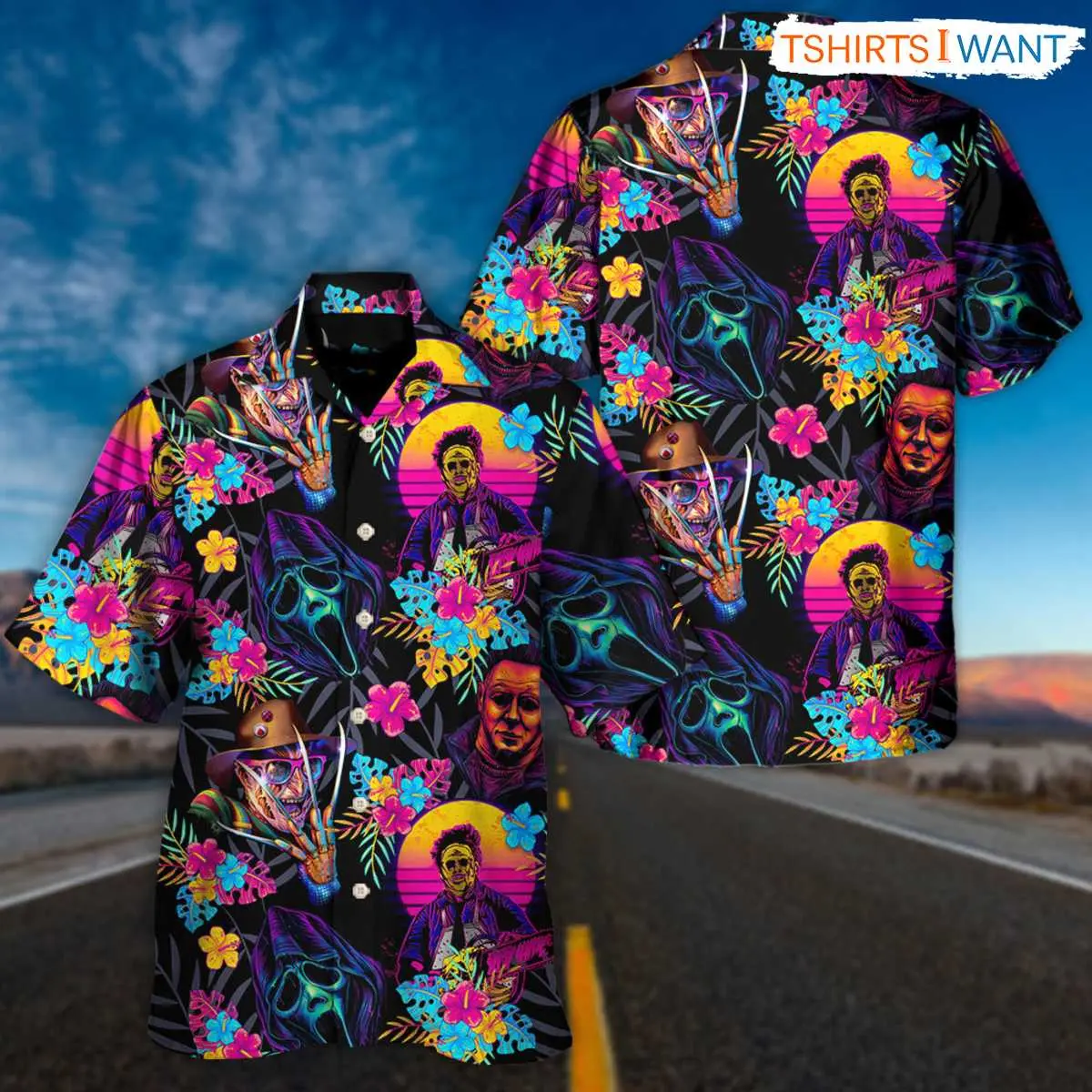 Horror Hawaiian Shirt with Movie Characters 2 1.jpg