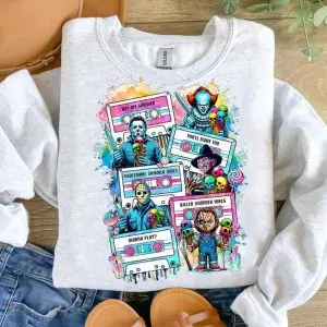 Horror Mixtape Summer Vibes Shirt – Cute Slasher Icons 80s Cassette Tee 1