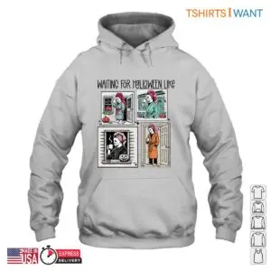 Horror Movie Character Sweatshirt - Funny Meme Waiting for Halloween Tee 11 Horror Movie Character Sweatshirt 1