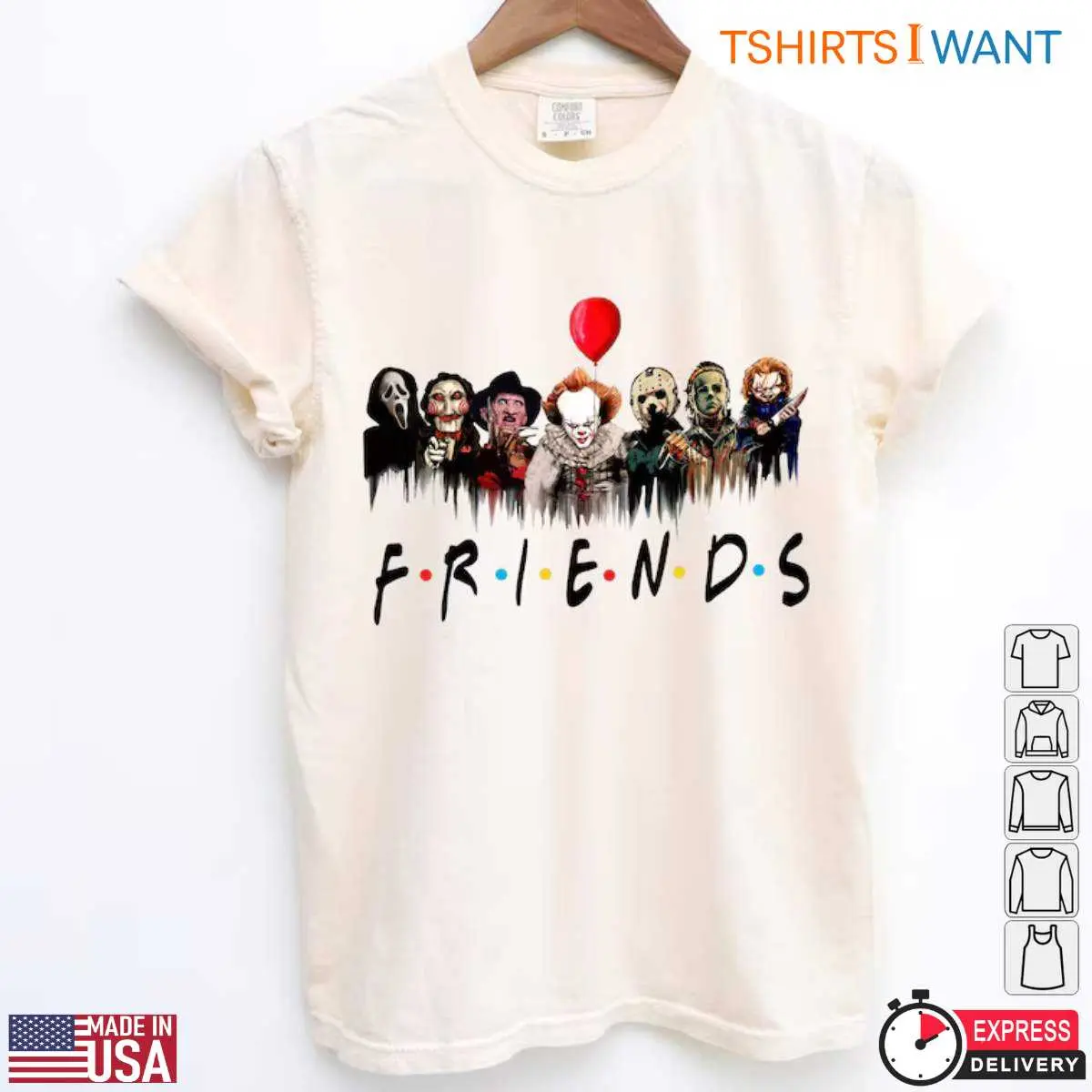 Horror Movie Characters FRIENDS Style Sweatshirt 1 1.jpg