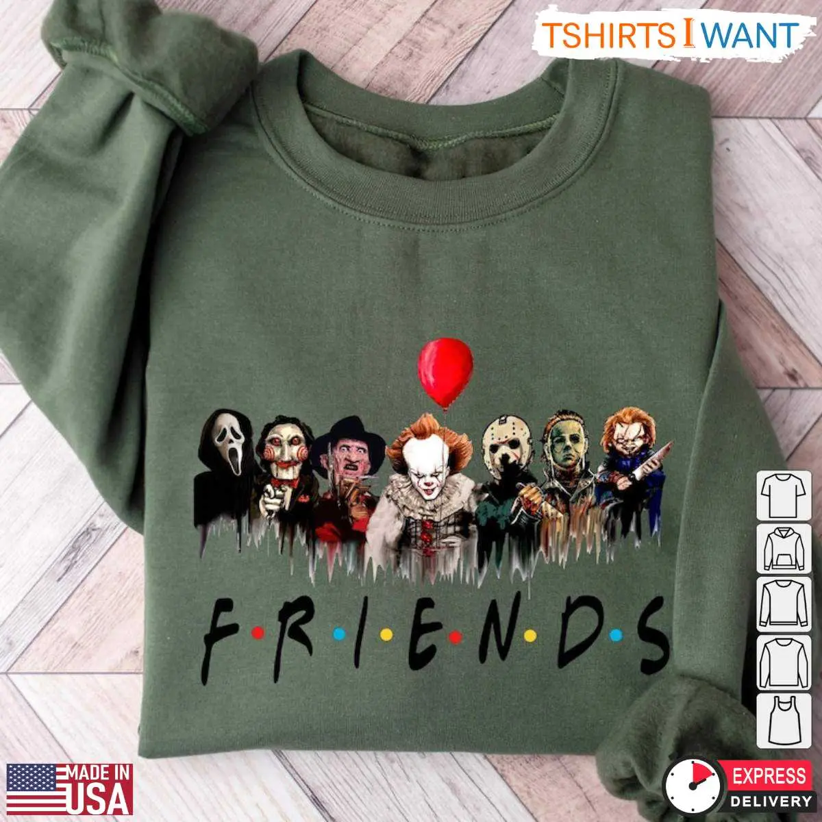 Horror Movie Characters FRIENDS Style Sweatshirt 2 1.jpg