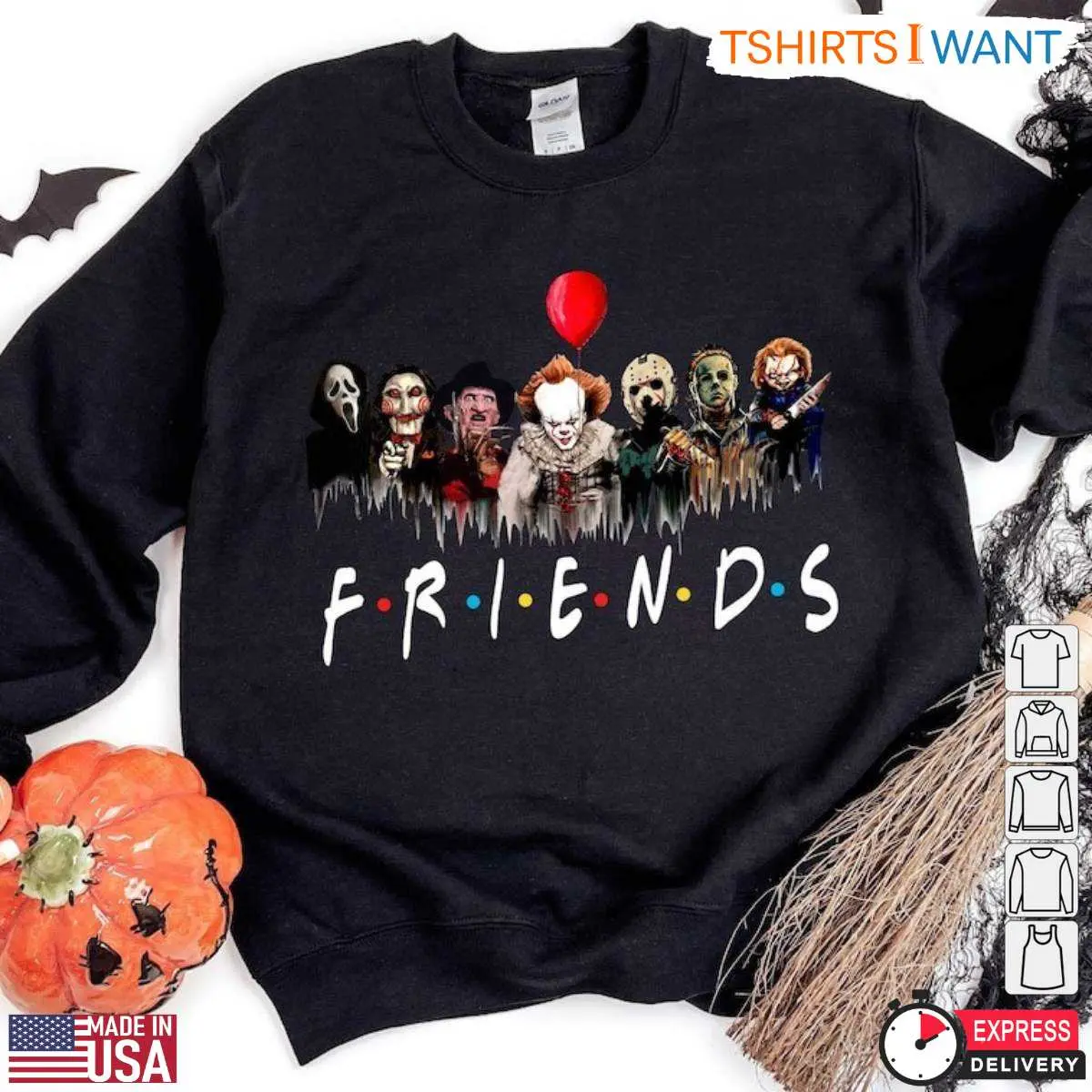 Horror Movie Characters FRIENDS Style Sweatshirt 5 1.jpg