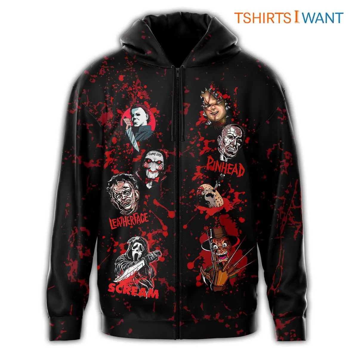 Horror Movie Characters Hoodie - Spooky Season Slasher Film Fan Zip-Up 3D Hoodie 4 Horror Movie Characters Hoodie Spooky Slasher 3D Zip Up 4 1 1.jpg