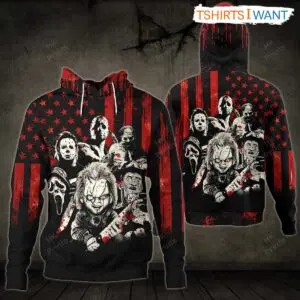 Horror Movie Villains Hoodie, Iconic American Flag Design, All Over Print Apparel 4 Horror Movie Villains Hoodie American Flag Design 2 1.jpg