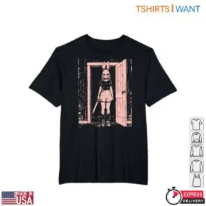 Horror Rabbit Mask Sinister Doorway T-Shirt