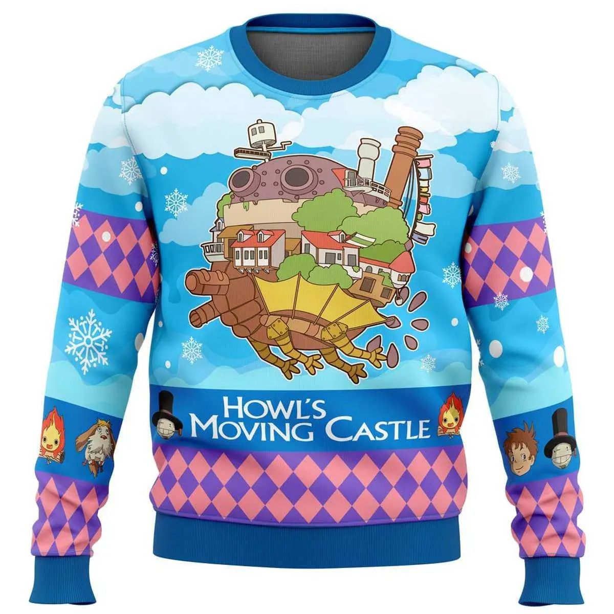 Howls Moving Castle Christmas Sweater Magical Holiday Castle 2 1.jpg