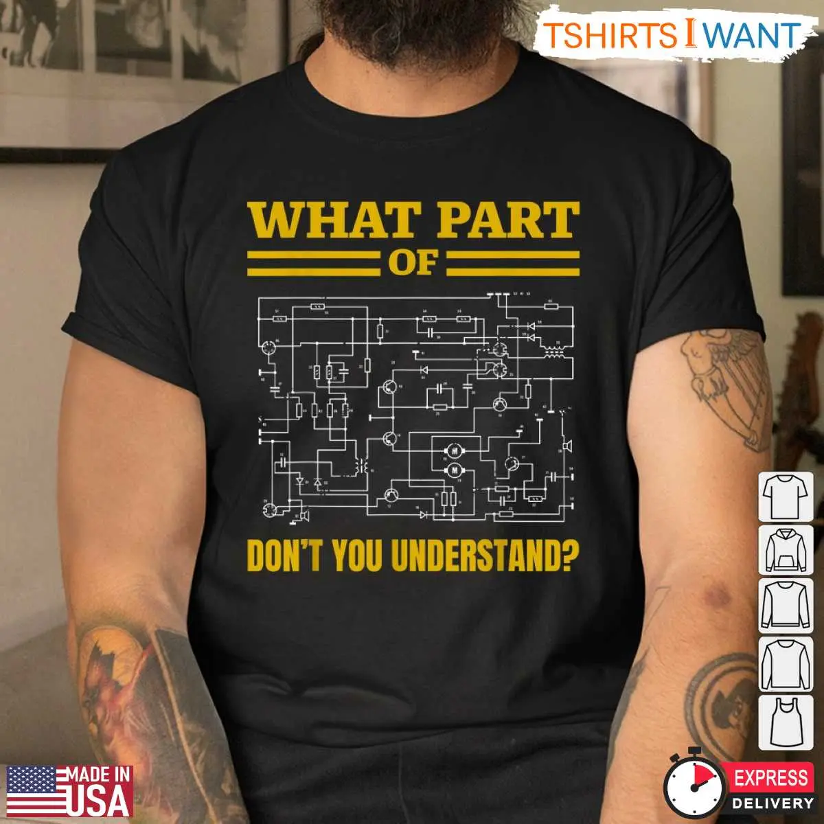 Humorous Electrical Circuit Diagram What Part Of Don’t You Understand Tee 9 Circuit Diagram T-Shirt Detail
