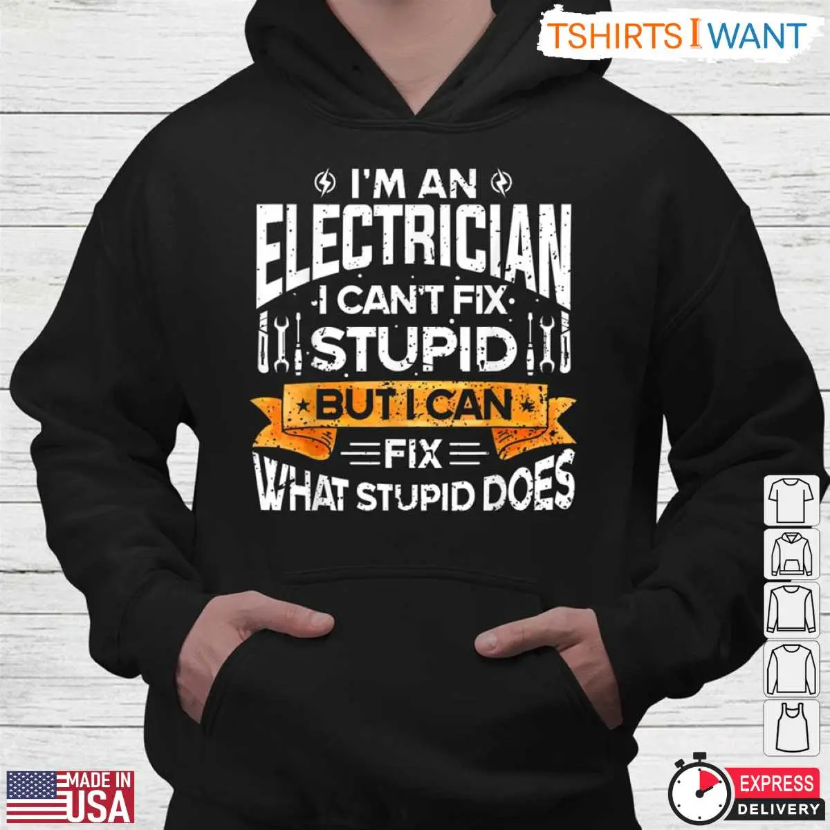 Humorous Electrician Fix Stupid What Stupid Does T Shirt 4 1.jpg