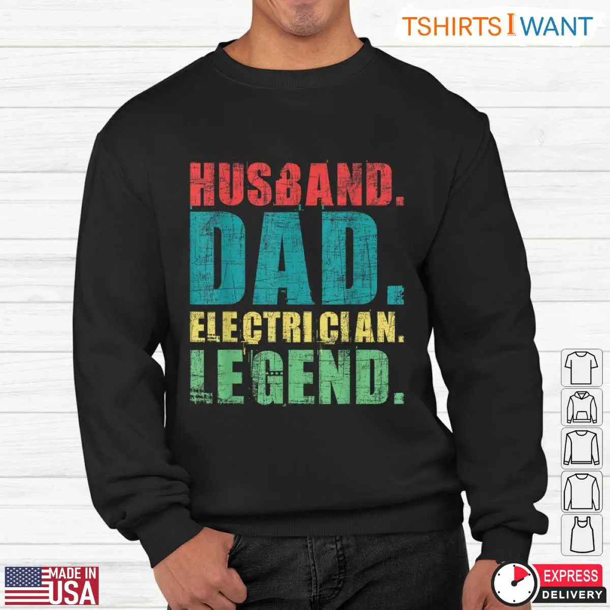 Husband Dad Electrician Legend Funny T-Shirt 13 Husband Dad Electrician Legend T-Shirt Detail