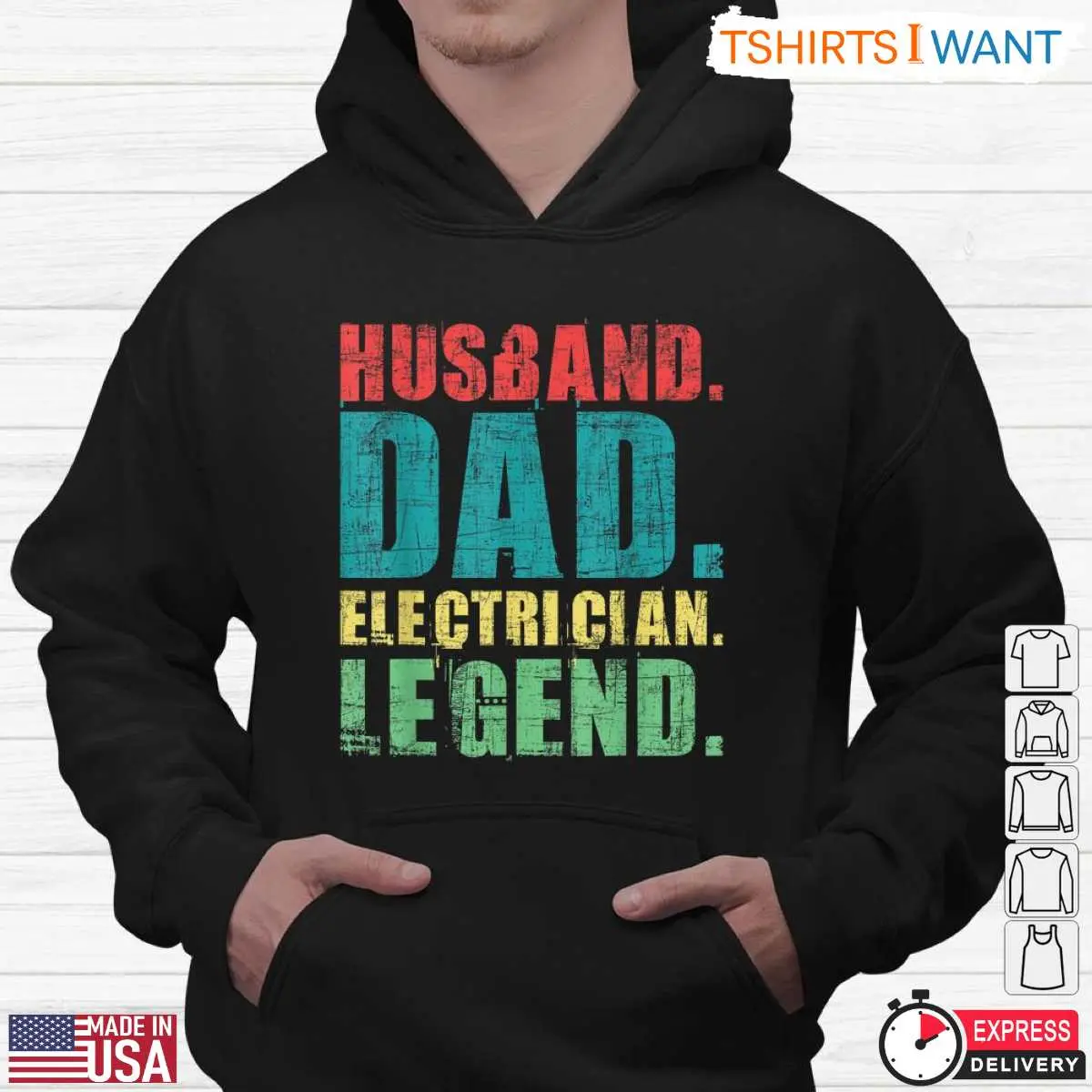 Husband Dad Electrician Legend Funny T Shirt 4 1.jpg
