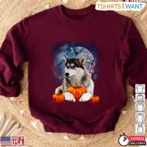 Husky Halloween Night Pumpkin Sweatshirt