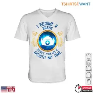 I Became a Nurse T-Shirt - Inspirational Graphic with Medical Mask and Meaningful Quote 7 I Became A Nurse Quote Shirt 2 1.jpg
